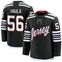 New Jersey Devils #56 Erik Haula Alternate Premium Black Jersey