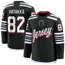 New Jersey Devils #82 Santeri Hatakka Alternate Premium Black Jersey