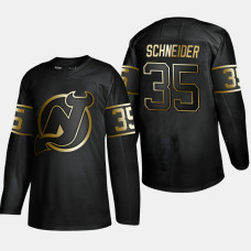 Men's New Jersey Devils Cory Schneider #35 2019 NHL Golden Edition Black Authentic Player Jersey