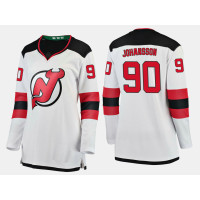 Women's New Jersey Devils #90 Marcus Johansson Road Breakaway Player Fanatics Branded White Jersey