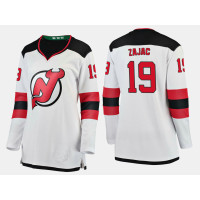 Women's New Jersey Devils #19 Travis Zajac Road Breakaway Player Fanatics Branded White Jersey
