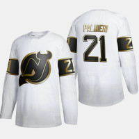 Men's New Jersey Devils Kyle Palmieri #21 Golden Edition White Authentic Jersey