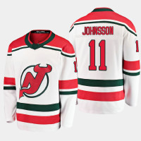 Men's New Jersey Devils Andreas Johnsson #11 Alternate 2020-21 Breakaway Player White Jersey