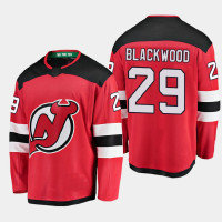 Men's New Jersey Devils Mackenzie Blackwood #29 Home 2020-21 Breakaway Player Red Jersey
