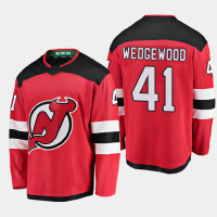 Men's New Jersey Devils Scott Wedgewood #41 Home 2020-21 Breakaway Player Red Jersey