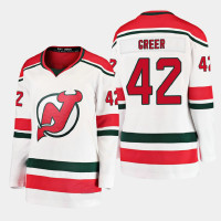 Women New Jersey Devils A. J. Greer #42 2021 Alternate White Jersey Women New Jersey Devils A. J. Greer #42 2021 Alternate White Jersey