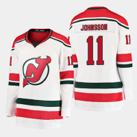 Women's New Jersey Devils Andreas Johnsson #11 2020-21 Alternate Breakaway Player White Jersey