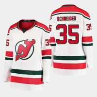 Women's New Jersey Devils Cory Schneider #35 2019 Alternate Breakaway Player Jersey White Third Kit
