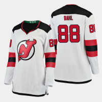 Women New Jersey Devils Kevin Bahl #88 2021 Away White Jersey Women New Jersey Devils Kevin Bahl #88 2021 Away White Jersey
