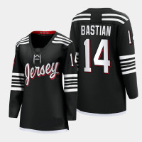 New Jersey Devils Nathan Bastian #14 Black Alternate Premier 2022 Jersey Women
