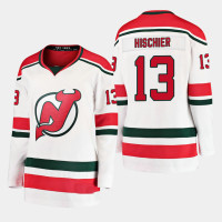 Women's New Jersey Devils Nico Hischier #13 2019 Alternate Breakaway Player Jersey White Third Kit