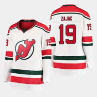 Women's New Jersey Devils Travis Zajac #19 2019 Alternate Breakaway Player Jersey White Third Kit