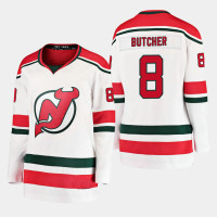 Women's New Jersey Devils Will Butcher #8 2019 Alternate Breakaway Player Jersey White Third Kit