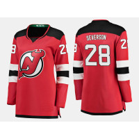 Women's New Jersey Devils #28 Damon Severson Home Breakaway Player Red Jersey