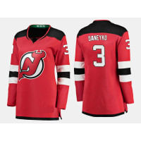 Women's New Jersey Devils #3 Retired Ken Daneyko Home Breakaway Player Red Jersey