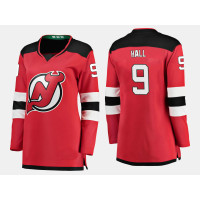 Women's New Jersey Devils #9 Taylor Hall Home Breakaway Player Red Jersey