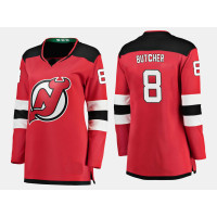 Women's New Jersey Devils #8 Will Butcher Home Breakaway Player Red Jersey