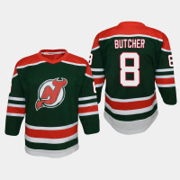 Youth New Jersey Devils Will Butcher #8 Reverse Retro Special Edition Replica 2020-21 Jersey Green