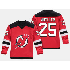 Youth New Jersey Devils Mirco Mueller #25 Replica Player Home Red Jersey